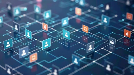 Aufkleber - Connecting healthcare providers through a digital platform  AI generated illustration