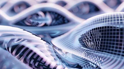 Aufkleber - Constructing abstract forms using binary code  AI generated illustration