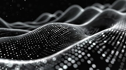 Poster - Constructing abstract forms using binary code  AI generated illustration