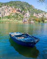 Wall Mural - Dalyan Town riverside view in Mugla Province of Turkey