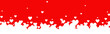 Heart border. Mother's Day or Valentine's Day banner with white hearts on red background
