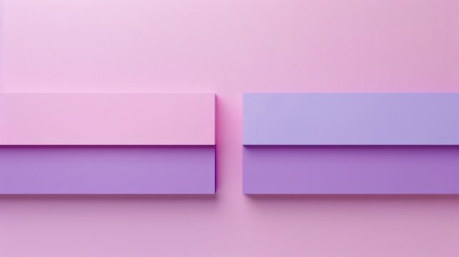 Craft a minimalist design with two horizontal bars in pink and purple suitable for adding text  AI generated illustration