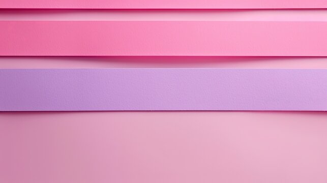 Craft a minimalist design with two horizontal bars in pink and purple suitable for adding text  AI generated illustration