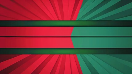 Poster - create a vibrant design with two horizontal bars in crimson and emerald suitable for adding text ai 