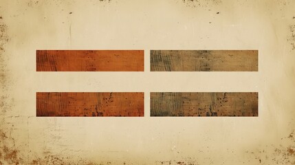 Poster - Design a vintage-style graphic with two horizontal bars in brown and gray perfect for text information  AI generated illustration