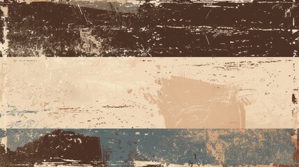 Poster - Design a vintage-style graphic with two horizontal bars in brown and gray perfect for text information  AI generated illustration