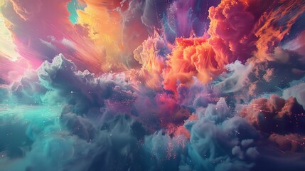 Poster - diving into the world of digital art production ai generated illustration