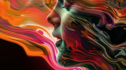 Poster - embracing the fluidity of digital art creation ai generated illustration