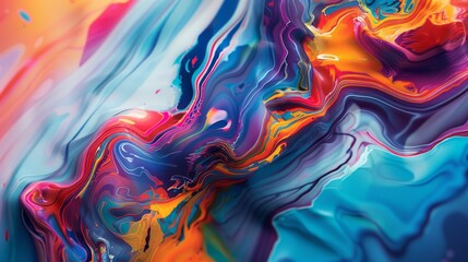 Aufkleber - Embracing the fluidity of digital mediums  AI generated illustration
