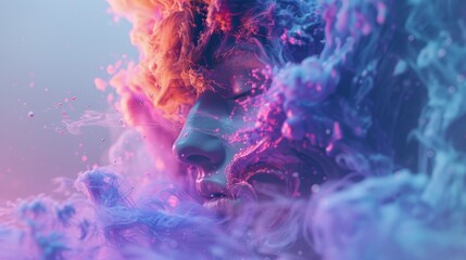 Fototapete - Embracing the imperfections of digital creation  AI generated illustration