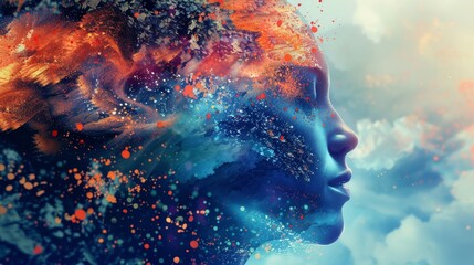 Aufkleber - Embracing the imperfections of digital creation  AI generated illustration