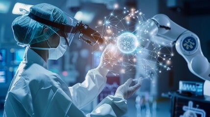 Aufkleber - Enhancing surgical procedures through robotics and AI  AI generated illustration