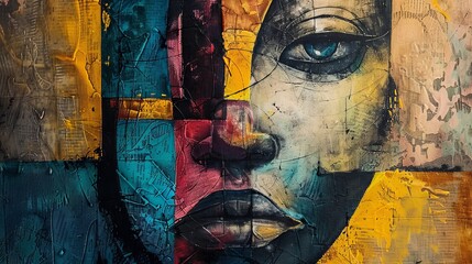Aufkleber - Evolving traditional art forms through digital adaptation  AI generated illustration