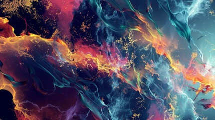 Aufkleber - Experimenting with new forms of digital art  AI generated illustration