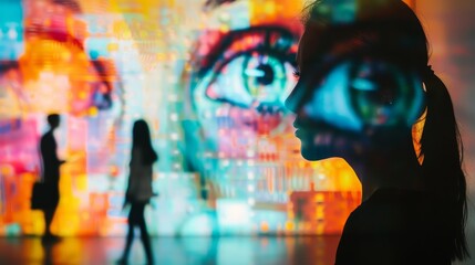 Fototapete - Exploring the intersection of art technology and ethics  AI generated illustration