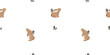 Woodland animals pattern with bunny and floral.