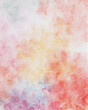 Colourful abstract watercolor background. Pink, yellow, blue texture