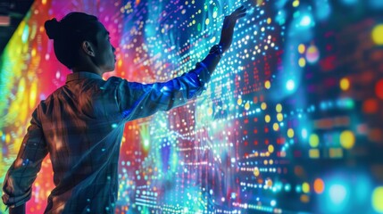 Aufkleber - Harnessing the power of data in artistic creation  AI generated illustration
