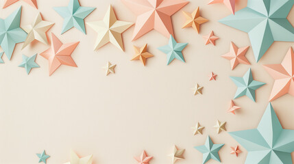 Wall Mural - Simple Colorful Star Background