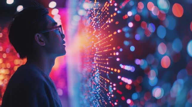 Harnessing the power of data in artistic expression  AI generated illustration