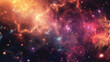 Stars dust and gas nebula in a far galaxy. Elements