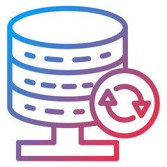 Sticker - Vector Design Database Backup Icon Style