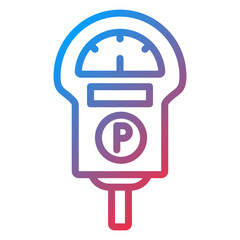 Sticker - Vector Design Parking Meter Icon Style