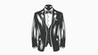 Wedding tuxedo vector sketch icon isolated on background
