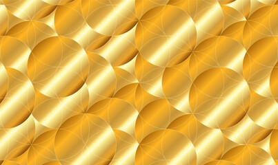 Poster - abstract overlapping circles background. luxury elegant gold circle, lines. premium illustration for