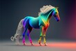 AI generated illustration of a colorful horse