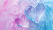 Beautiful wallpaper of heart-shaped ice