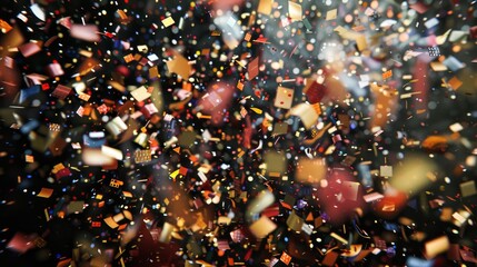 Aufkleber - Festive confetti in a celebratory scene  AI generated illustration