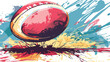 Attractive editable vector rugby background design gr