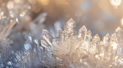 Aufkleber - frosted crystals in a shimmering display ai generated illustration