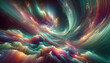 for advertisement and banner as Aurora Abstract An abstract representation of the aurora borealis ideal for captivating visuals. in abstract digital wallpapers theme ,Full depth of field, high quality