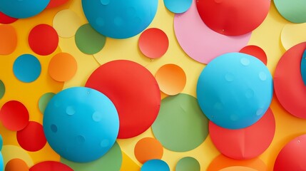 Poster - Retro polka dots in a playful arrangement  AI generated illustration