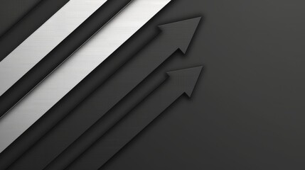 Aufkleber - sleek arrows in a monochromatic scheme ai generated illustration