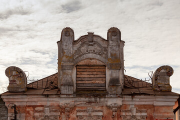 Wall Mural - Fragment of the facade of an ancient mansion in Tver, Russia