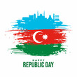 Happy Azerbaijan Republic Day Illustration vector background. Vector eps 10