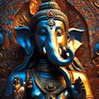 AI generated illustration of Lord Ganesha effortlessly eradicates obstacles
