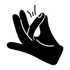 Sticker - Trendy doodle icon of finger pinch gesture 