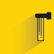 hammer icon with shadow on yellow background
