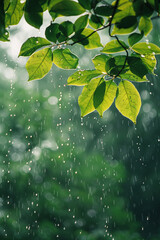 Aufkleber - Canopy leaves that collect rainwater and channel it into musical notes, playing symphonies during st