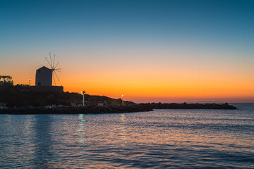 Wall Mural - Sunset in Paros island beach in Greece.