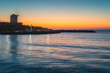 Wall Mural - Sunset in Paros island beach in Greece.