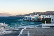 Little Venice seafront in Mykonos, Greece.