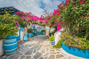 Wall Mural - Prodromos village, in Cyclades Archipelago, Greece.