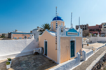 Wall Mural - Oia city in Santorini island, Greece.