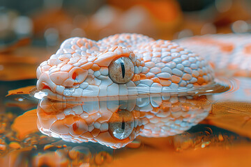 Poster - A snake with scales that act as mirrors, reflecting the forest life and confusing predators with ill
