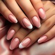 Beautiful women's manicure. Nails. Generative AI